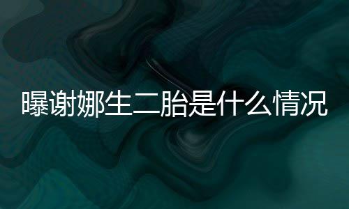 么情曝谢二胎娜生团宣等官粉丝况 一切是什